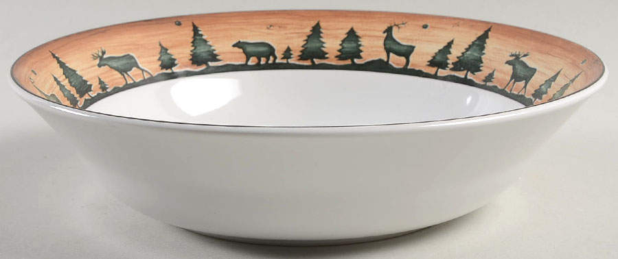 Log Cabin 9" Round Vegetable Bowl by Sakura-1