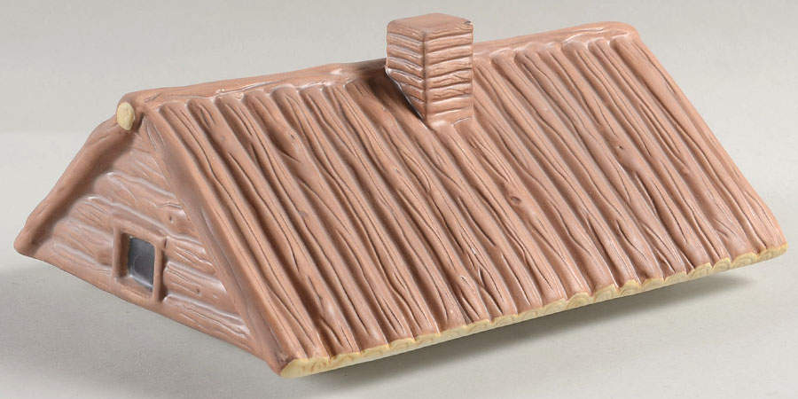 Log Cabin Lid for Figural Cookie Jar by Sakura-1