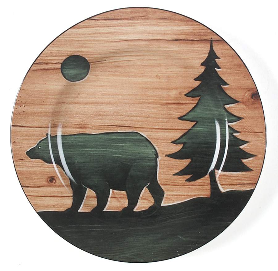 Log Cabin Salad/Dessert Plate by Sakura-1