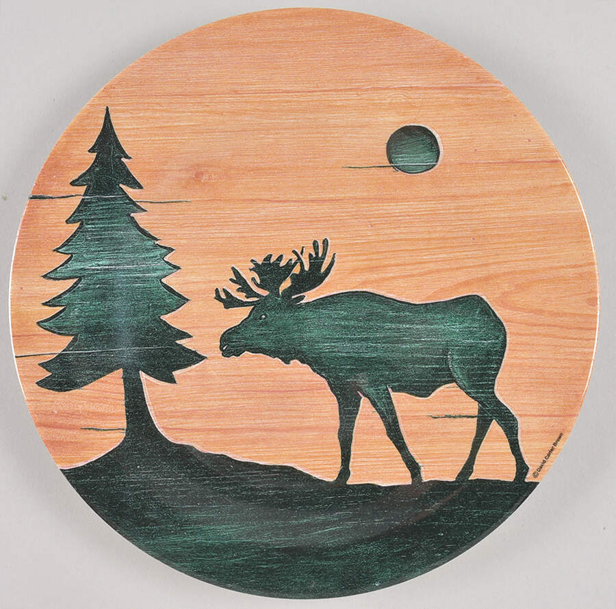 Log Cabin Melamine Salad Plate by Sakura-1