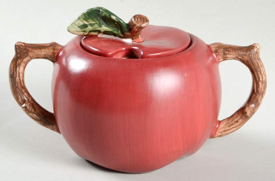 Apple Orchard Figural Sugar Bowl & Lid by Sakura-1