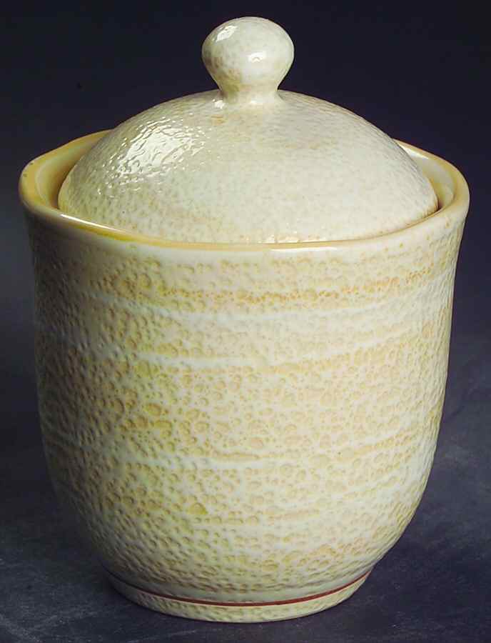 Coral Sand Sugar Bowl & Lid by Sango-1