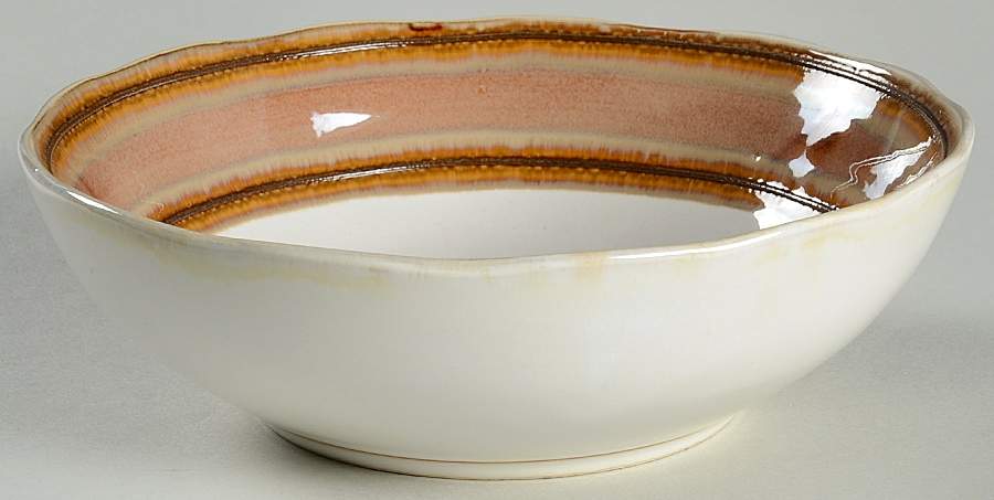 Waves Brown Coupe Soup Bowl by Sango-1