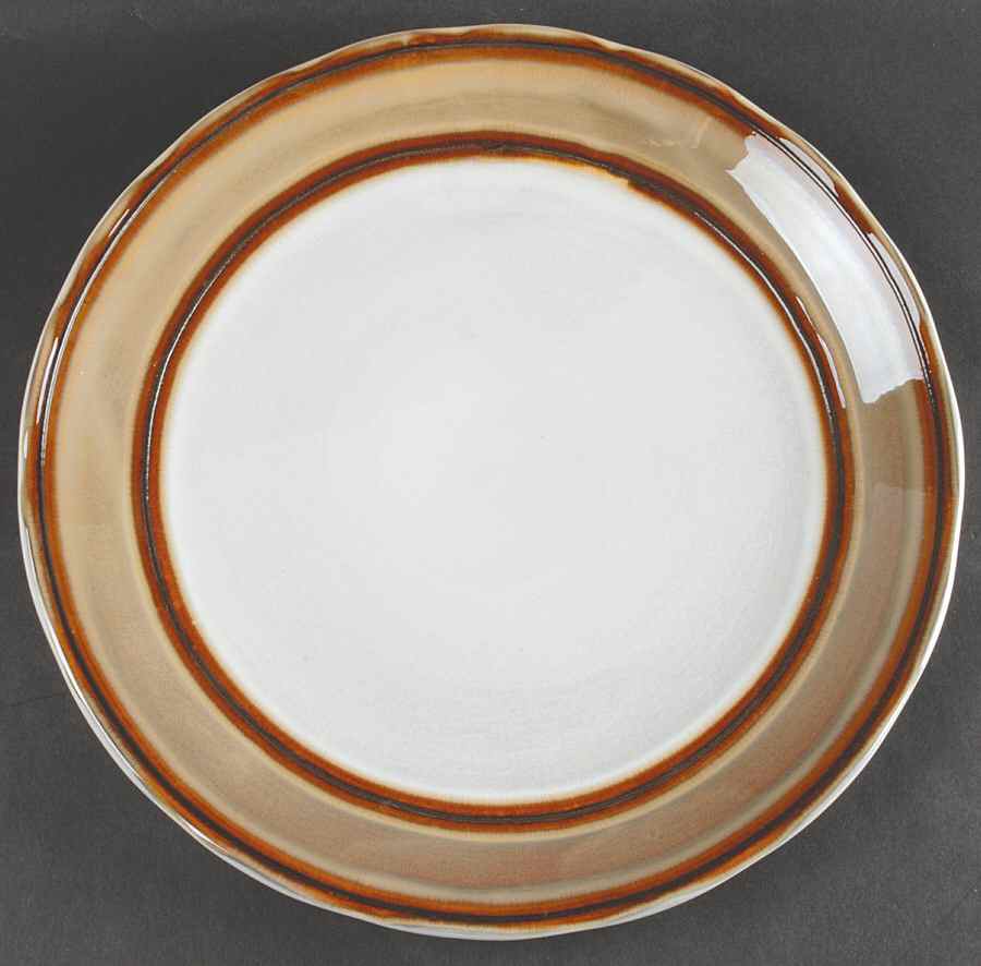 Waves Brown 14" Chop Plate (Round Platter) by Sango-1