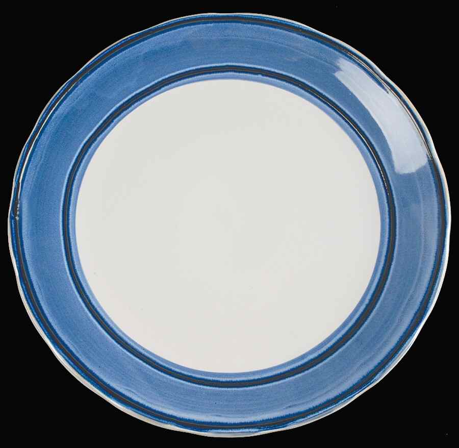 Waves Blue 14" Chop Plate (Round Platter) by Sango-1