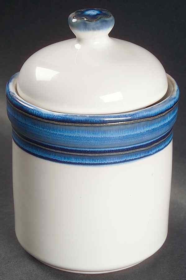Waves Blue Small Canister & Lid by Sango-1