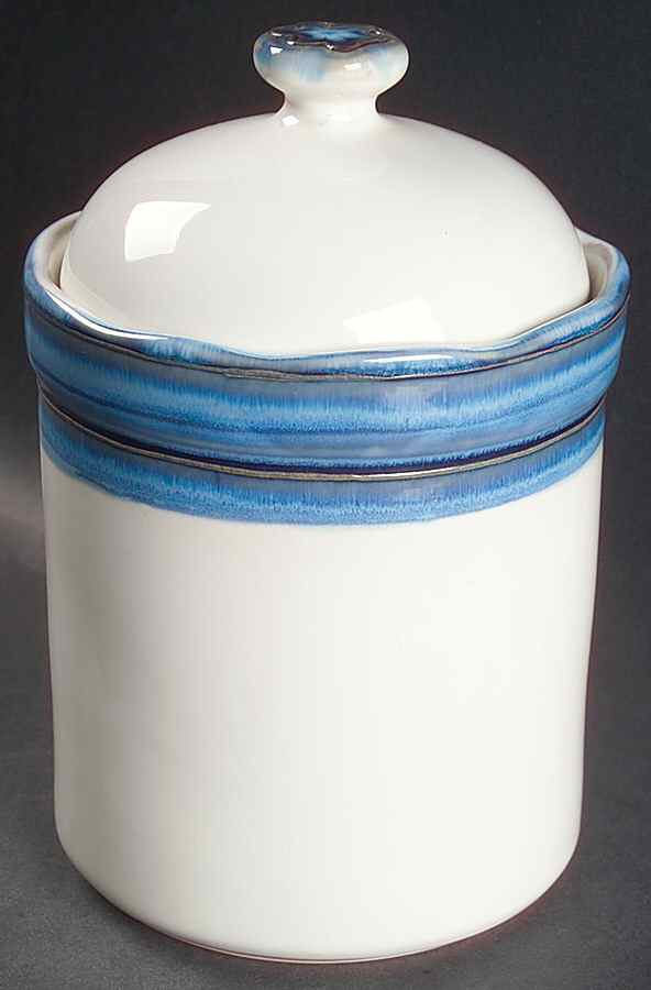 Waves Blue Large Canister & Lid by Sango-1