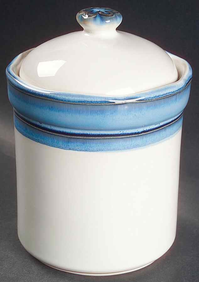 Waves Blue Medium Canister & Lid by Sango-1