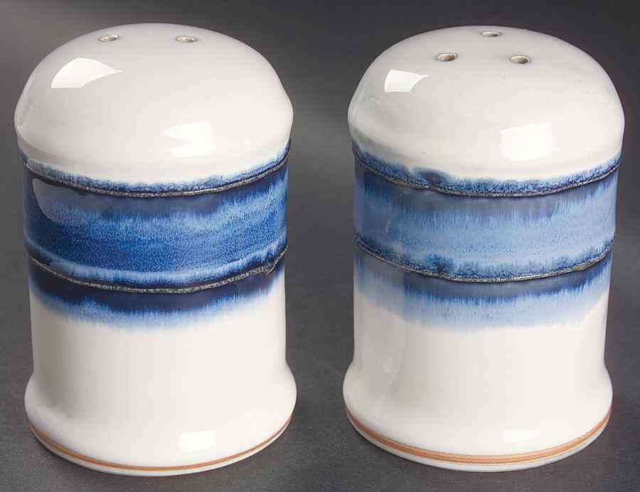 Waves Blue Salt & Pepper Set by Sango-1