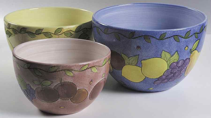 Sangria (3 Piece) Mixing Bowl Set by Sango-1