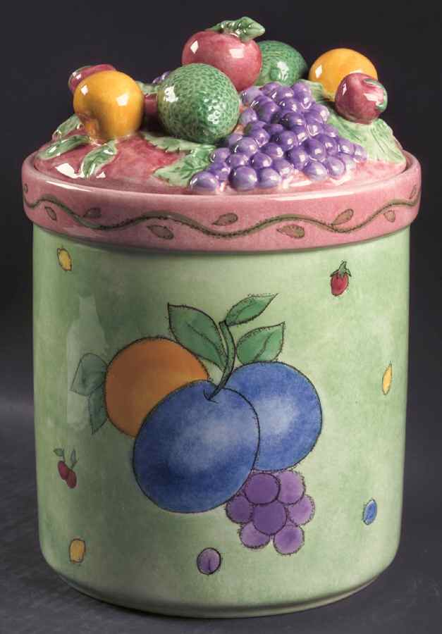 Sangria Extra Large Canister & Lid by Sango-1