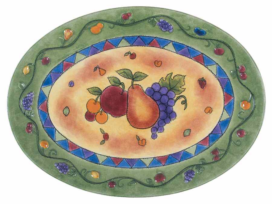 Sangria 17" Oval Serving Platter by Sango-1