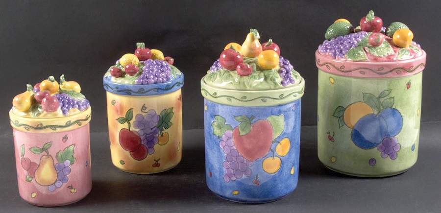 Sangria (4 Piece) Canister Set (Box Set) by Sango-1