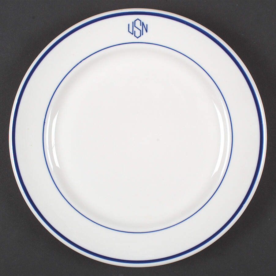 US Navy Mess Wardroom Officer Dinner Plate by Shenango-1