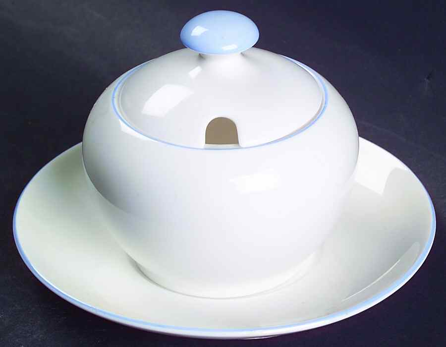 782-A Mustard & Lid with Underplate by Shelley-1