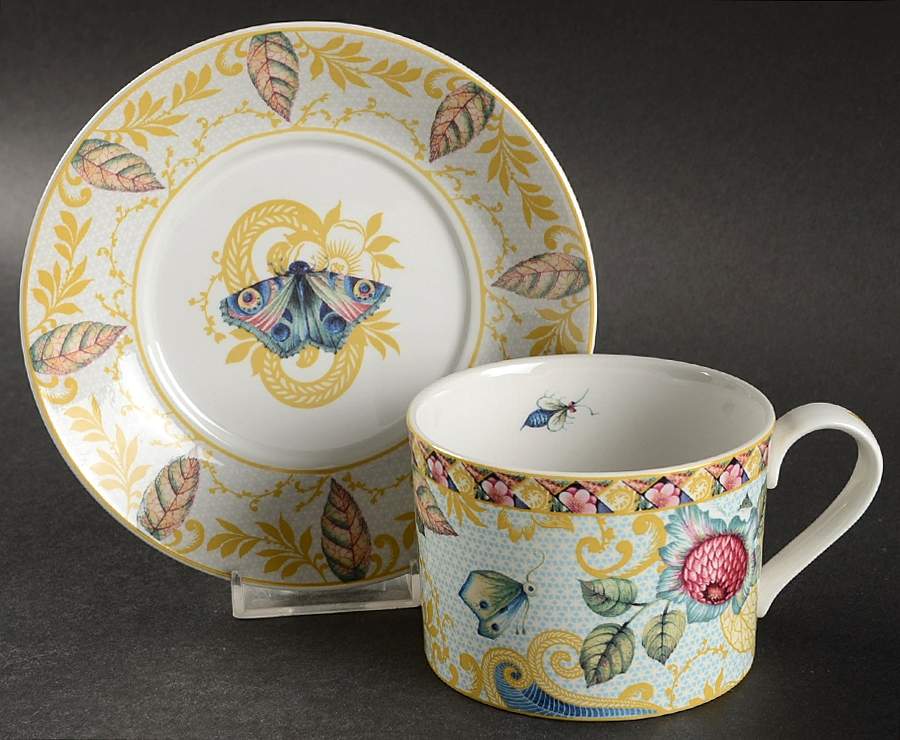 Sumatra Flat Cup & Saucer Set by Spode-1