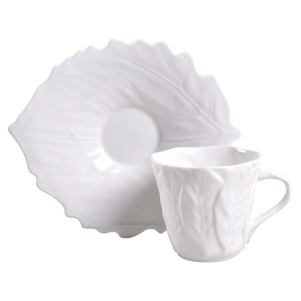 New England Flat Demitasse Cup & Saucer Set by Spode-1