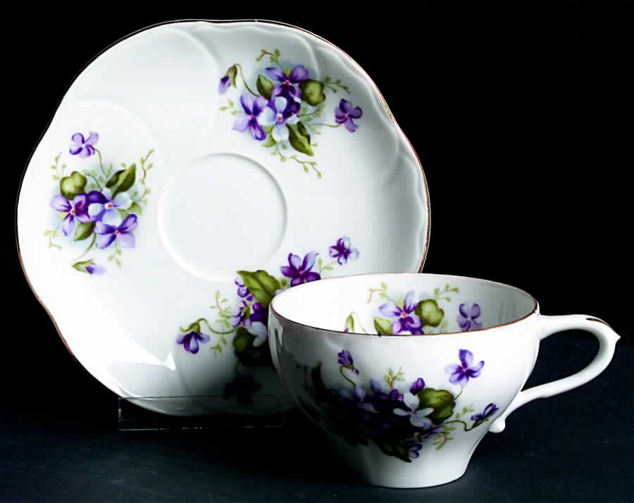 8-843 Flat Cup & Saucer Set by Saji-1