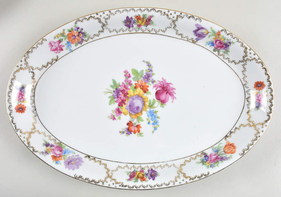 Dresdner Art 16" Oval Serving Platter by Schumann - Bavaria-1