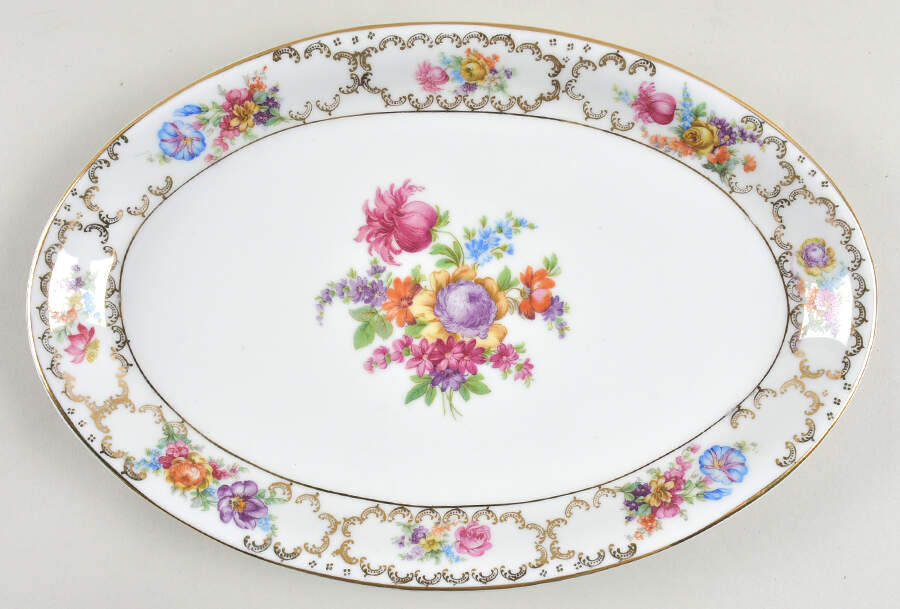 Dresdner Art 12" Oval Serving Platter by Schumann - Bavaria-1