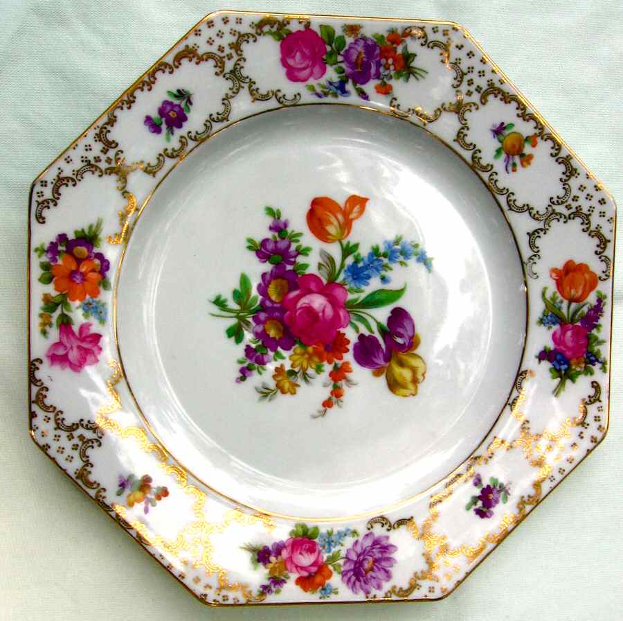 Dresdner Art Octagonal Salad Plate by Schumann - Bavaria-1