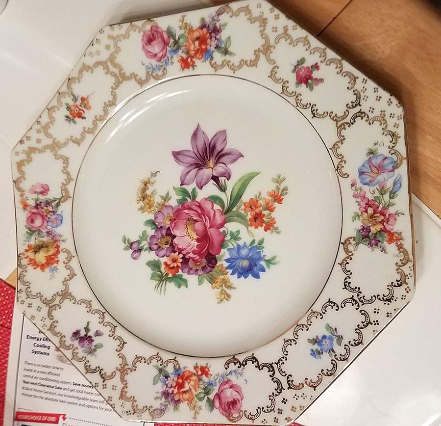 Dresdner Art Octagonal Salad Plate by Schumann - Bavaria-1