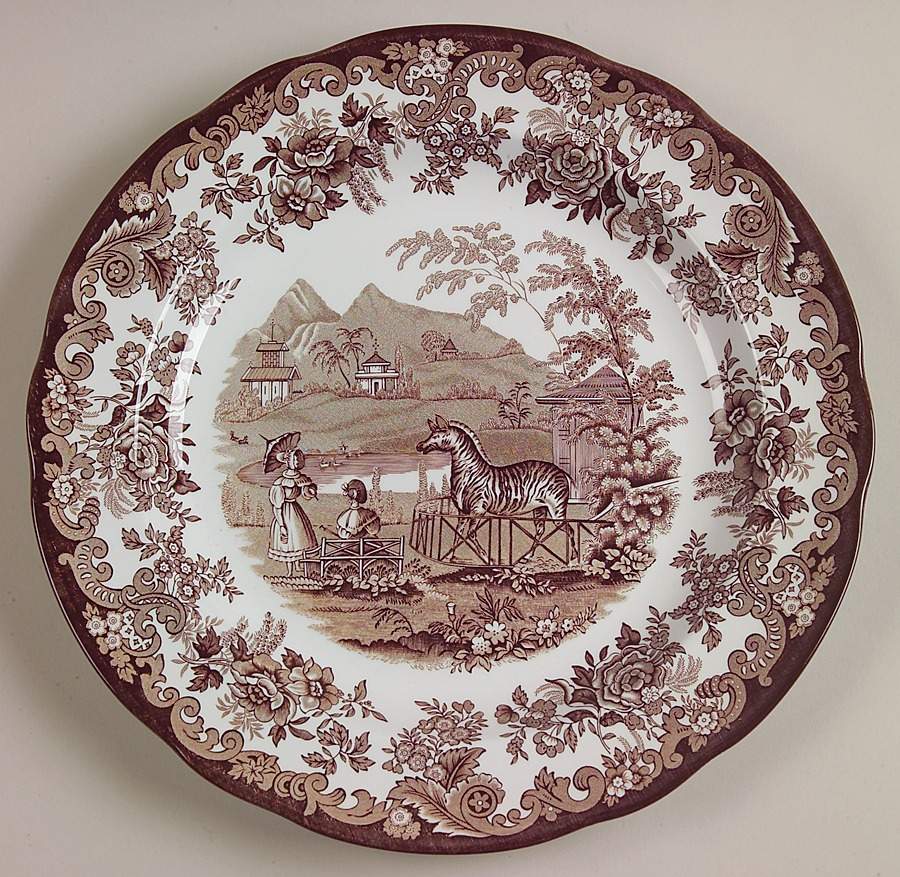 Archive Collection Brown Dinner Plate by Spode-1