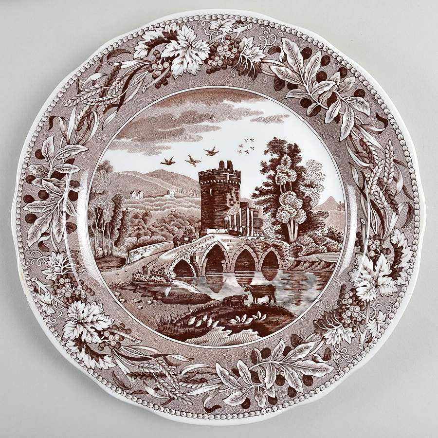 Archive Collection Brown Dinner Plate by Spode-1