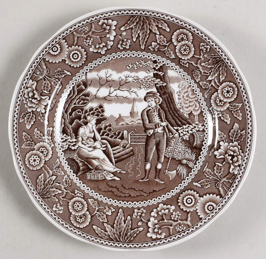 Archive Collection Brown Bread & Butter Plate by Spode-1