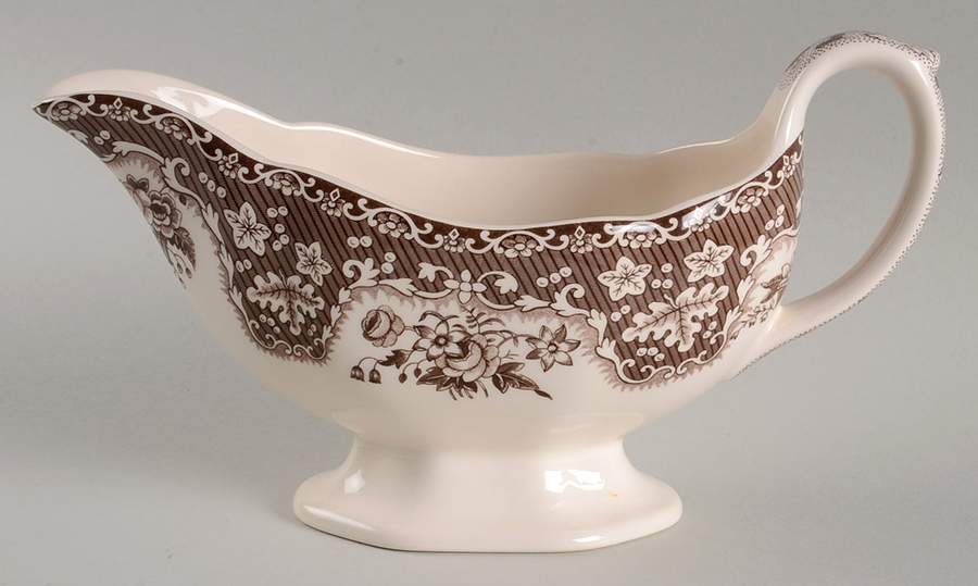 Archive Collection Brown Gravy Boat by Spode-1