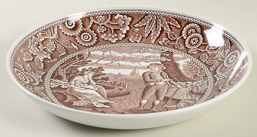 Archive Collection Brown 10" Individual Pasta Bowl by Spode-1