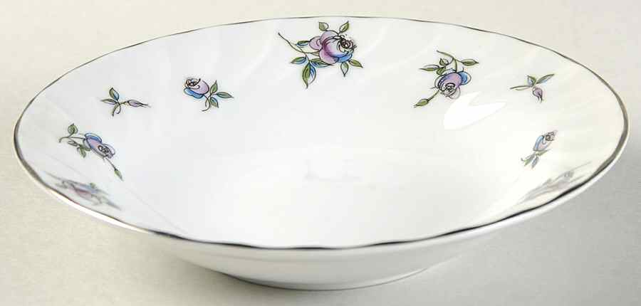 Plymouth (Platinum Trim) Fruit/Dessert (Sauce) Bowl by Sango-1