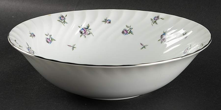 Plymouth (Platinum Trim) 9" Round Vegetable Bowl by Sango-1