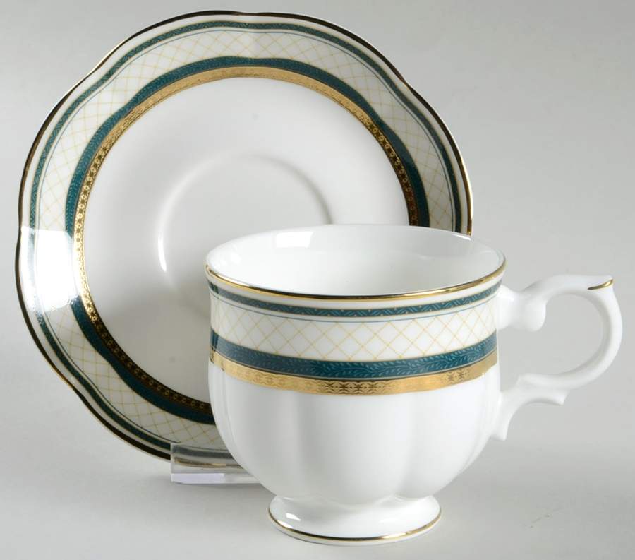 Queen's Lace Footed Cup & Saucer Set by Sasgonu-1