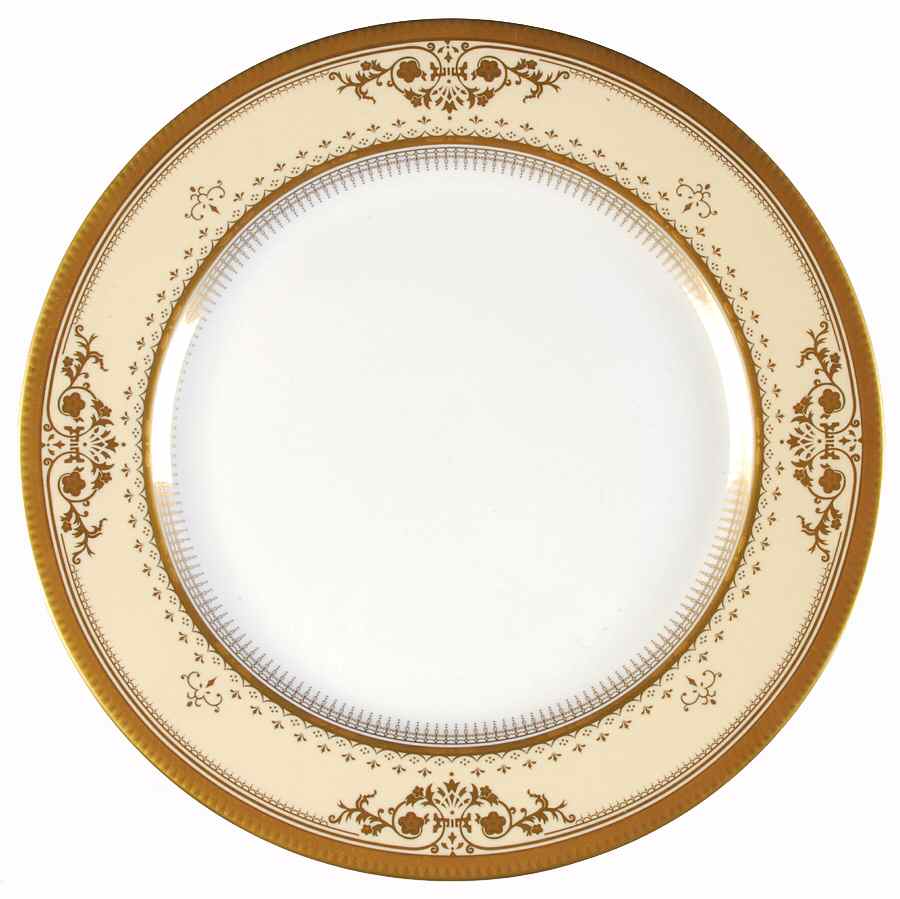 Goldstar Ivory Dinner Plate by Sasgonu-1