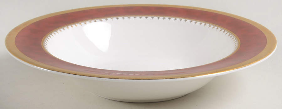 Galaxi Maroon Rim Soup Bowl by Sasgonu-1