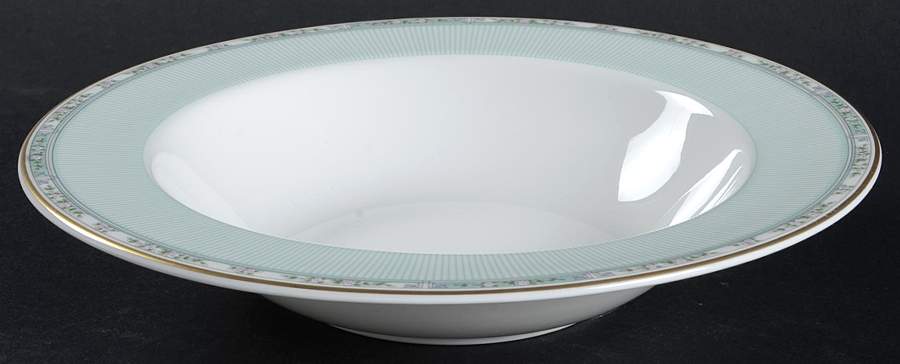 Silk Line Green Rim Soup Bowl by Sasgonu-1