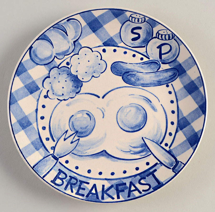 Salt & Pepper Salad Plate by Sango-1