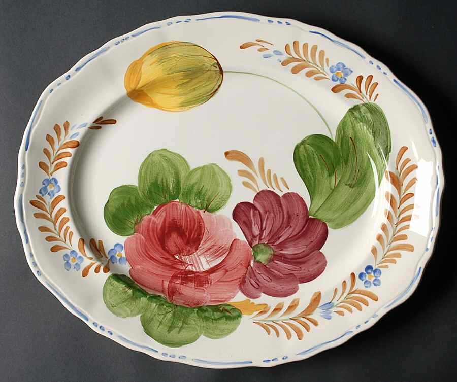 Belle Fiore 14" Oval Serving Platter by Simpsons-1
