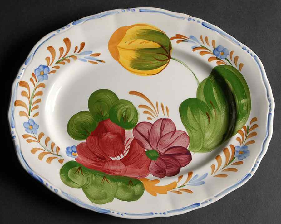 Belle Fiore 11" Oval Serving Platter by Simpsons-1