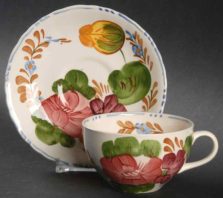 Belle Fiore Flat Cup & Saucer Set by Simpsons-1