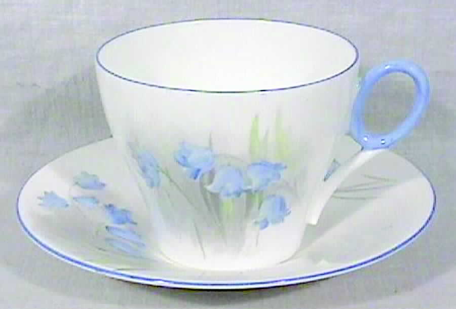 E12341 Flat Cup & Saucer Set by Shelley-1