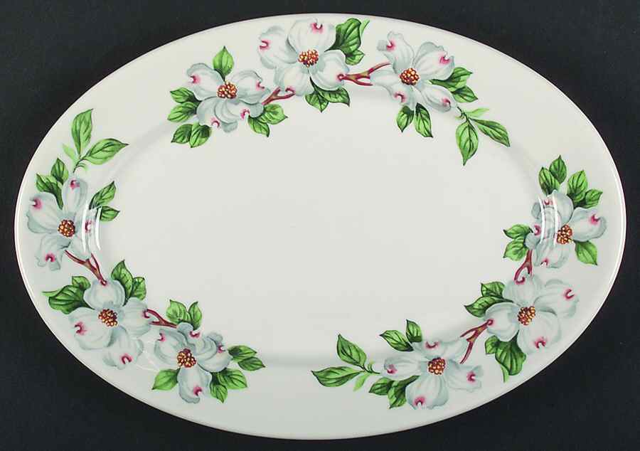 Dogwood (Restaurant, Smooth) 11" Oval Serving Platter by Syracuse-1