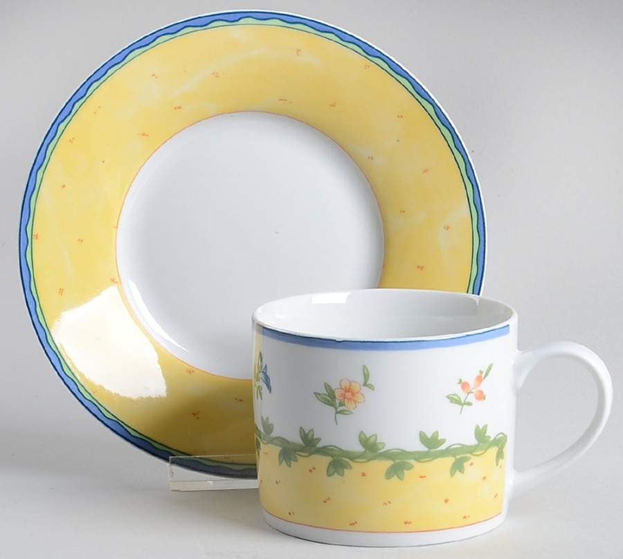 French Chateau Flat Cup & Saucer Set by Studio Nova-1