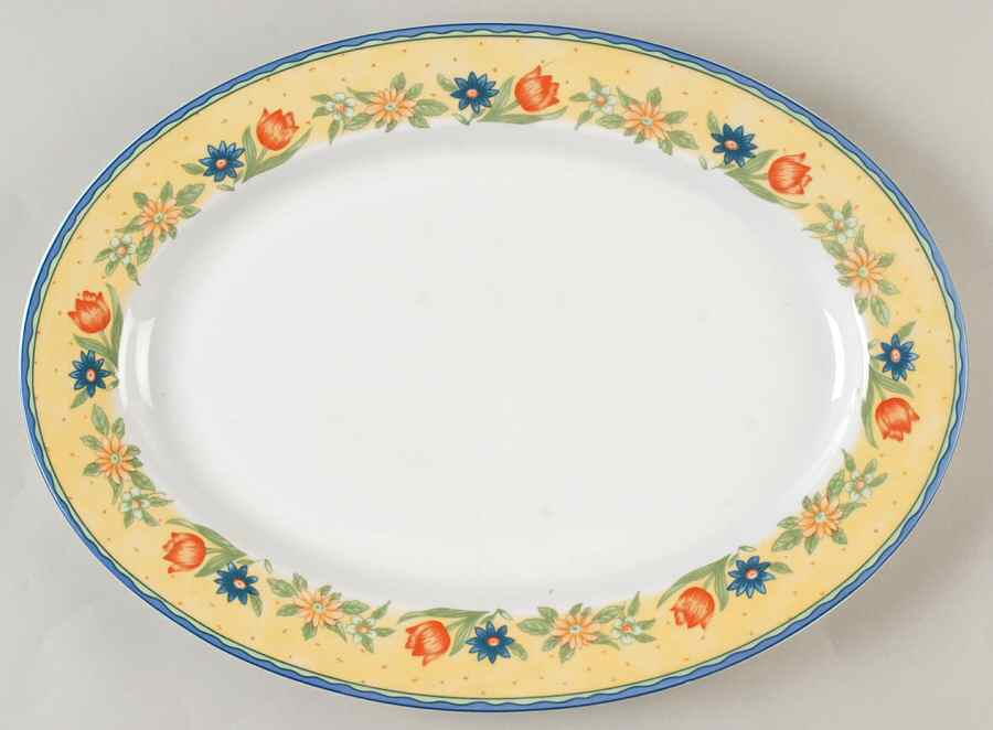 French Chateau 14" Oval Serving Platter by Studio Nova-1