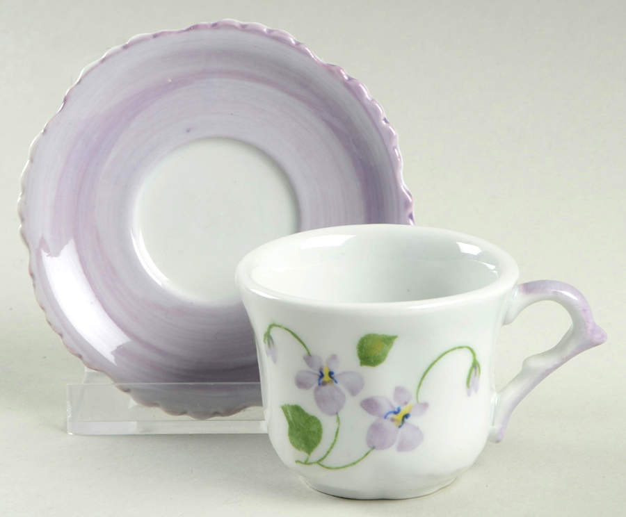 Violet Meadow Child's Cup & Saucer Set by Sadek-1