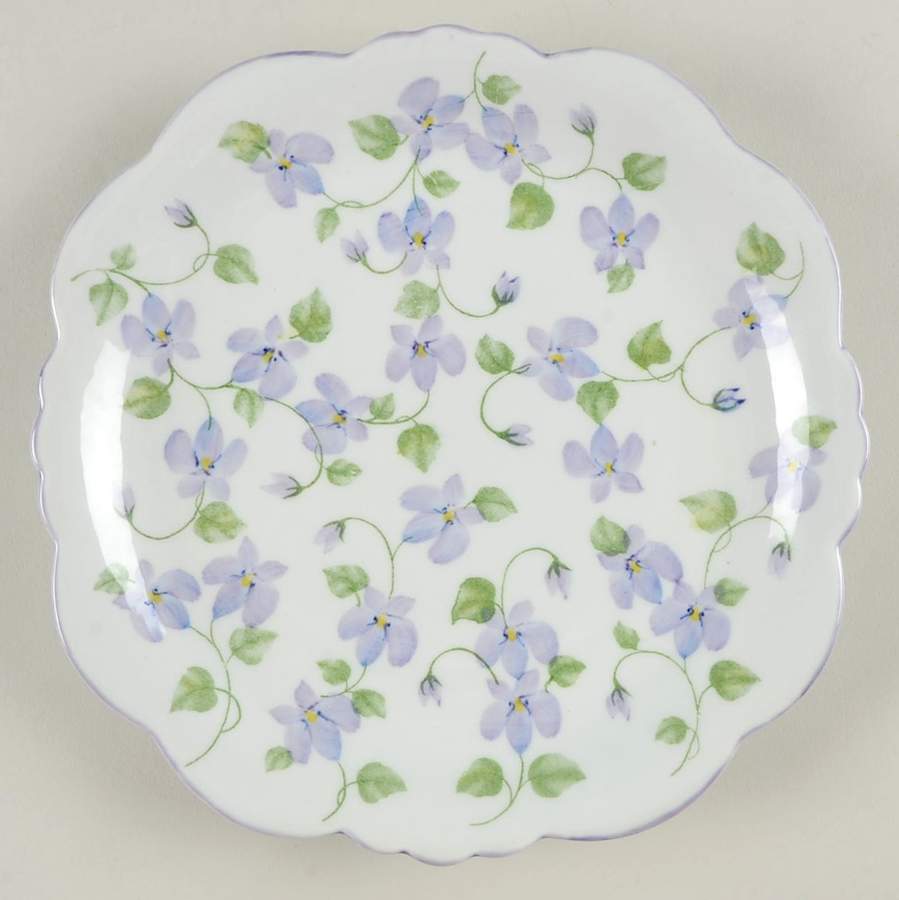 Violet Meadow Salad/Dessert Plate by Sadek-1