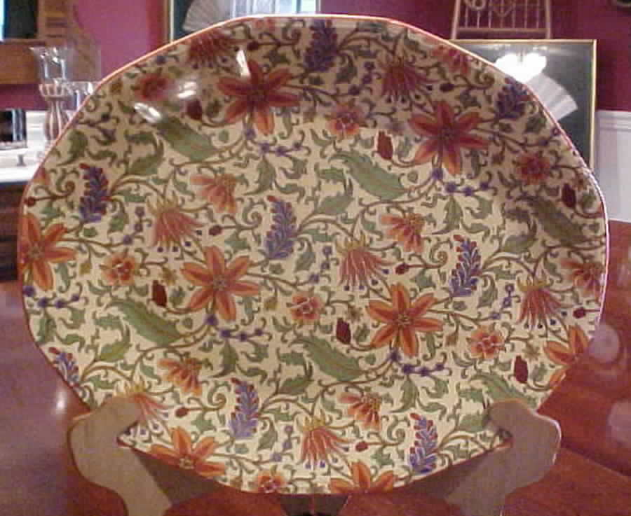 Mandalay Chintz 12" Oval Serving Platter by Salem-1