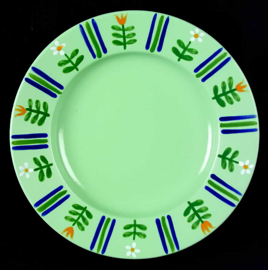 Flora Green Dinner Plate by Studio Nova-1