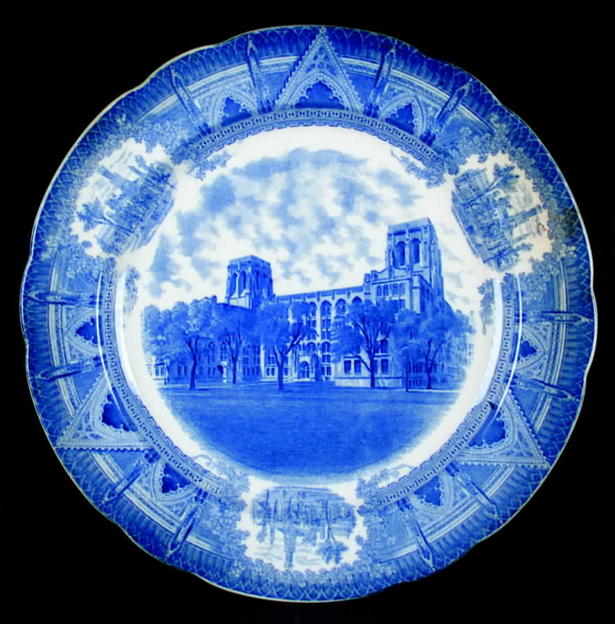 University of Chicago Blue Dinner Plate by Spode-1
